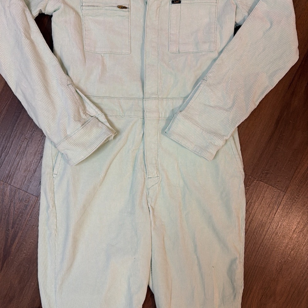 Lee's Union-Alls Free People Mint Green Corduroy Utility Coveralls Medium NWT - Picture 5 of 12